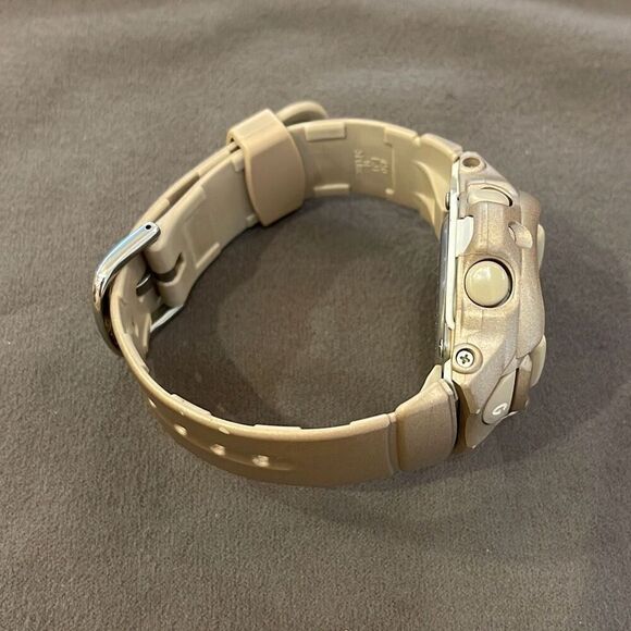 Casio Womens Water Shock Resistant Baby G Digital Wristwatch Cream Rose Gold - Picture 3 of 8